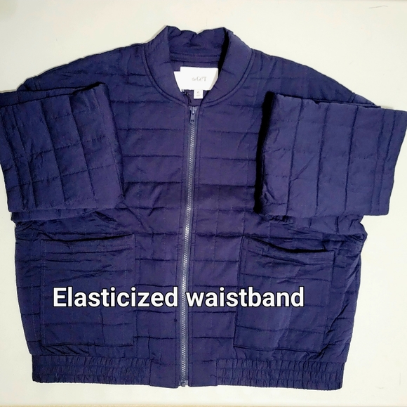 🔥NWT The Get Women’s XL Quilted Cropped Bomber Jacket - Picture 13 of 16